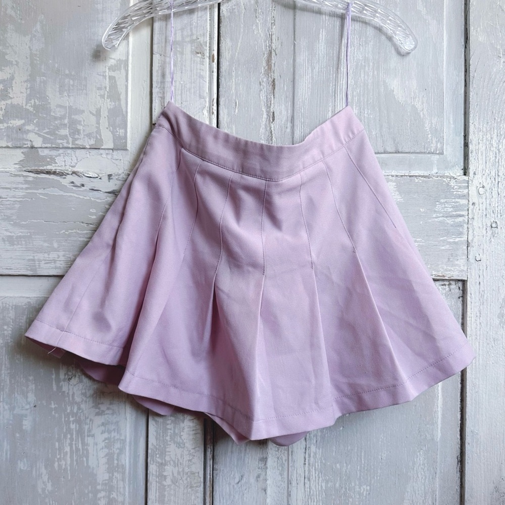 Peach Love lilac pink pleated skort